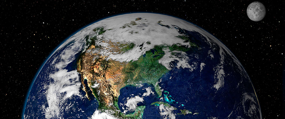A view of the Earth from space. Earth from space