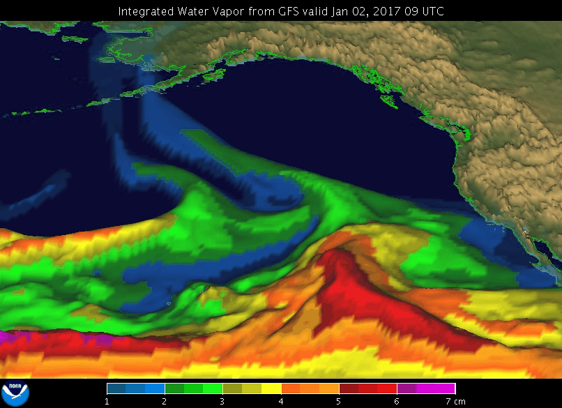 Animation of an Atmospheric River event in January, 2017 Animation of an AR event in January 2017 (Credit: NOAA/ESRL/PSD)