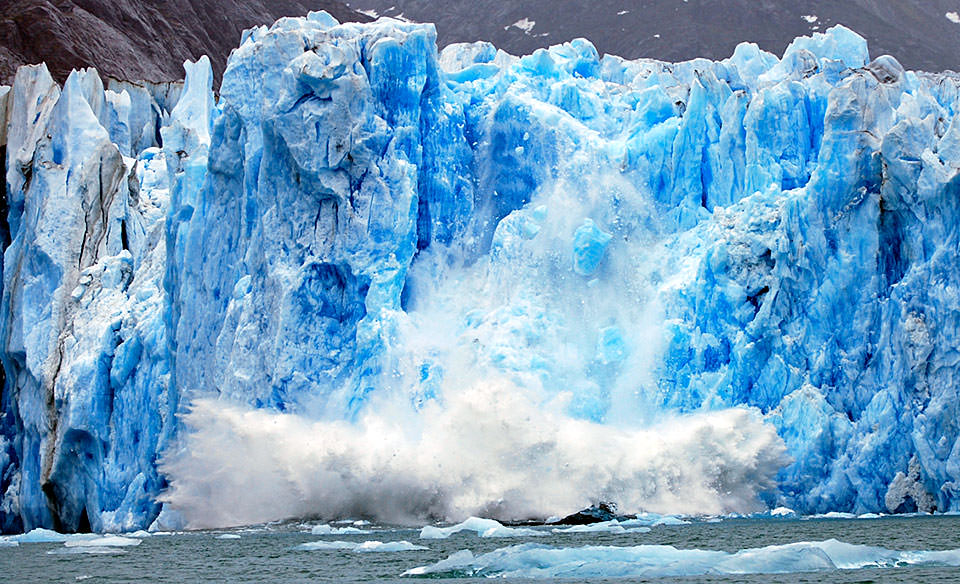 a calving glacier