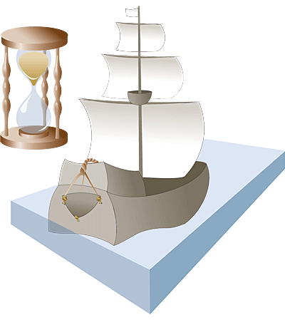 What is the difference between a nautical mile and a knot? animation showing the measurement of a know in historical terms
