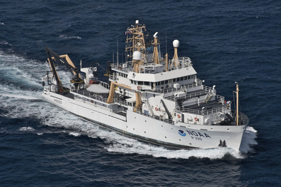 What is the difference between a nautical mile and a knot? Homeported in Pascagoula, Mississippi, NOAA Ship Pisces is the third in a class of state-of-the-art, acoustically quiet fisheries survey vessels built for a wide range of living marine resource surveys and ecosystem research projects. The ship focuses primarily on U.S. waters from the Gulf of Mexico, Caribbean, and South Atlantic to North Carolina.